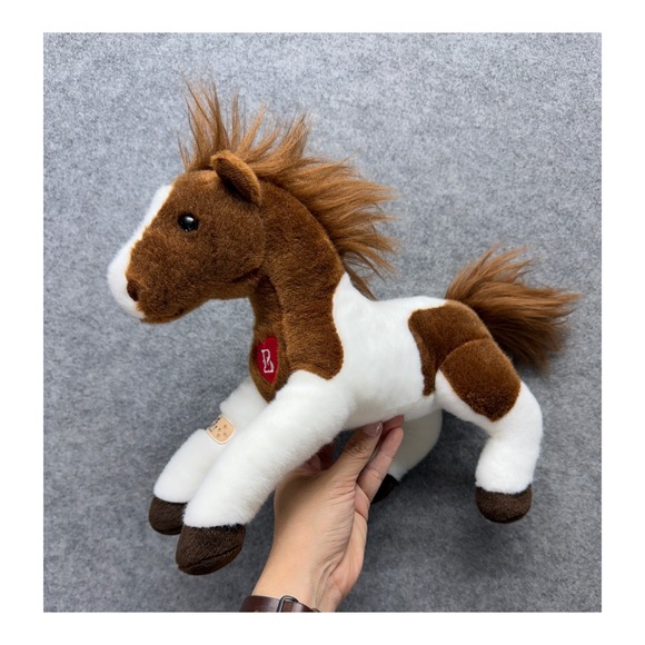 Aurora Other - Aurora World Pinto Horse Plush Brown White Get Well Heart Stuffed Animal 11 Inch